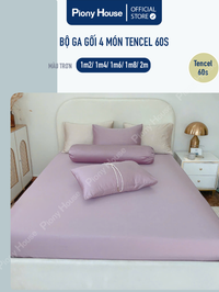 Bộ Ga gối Lụa Tencel 60s Fullset 4 món 1m6x2m màu trơn nhiều màu
